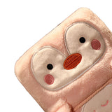 Flannel Blanket Cute Animal Shape Soft Skin Friendly Portable Nap Blanket for Sofa Bed Office Dormitory Pink Penguin 80x100cm / 31.5x39.4in