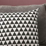 Home Pillow Case Sofa Cushion Accessories Linen Nordic Style Daily Use Home Textiles Black Triangle 45x45