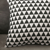 Home Pillow Case Sofa Cushion Accessories Linen Nordic Style Daily Use Home Textiles Black Triangle 45x45 - Side View