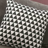 Home Pillow Case Sofa Cushion Accessories Linen Nordic Style Daily Use Home Textiles Black Triangle 45x45