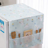 Refrigerator Dust Cover PEVA Home Water and Oil Proofing Refrigerator Cover Towel for Kitchen Rabbit 130x55cm/51.2x21.7in