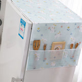Refrigerator Dust Cover PEVA Home Water and Oil Proofing Refrigerator Cover Towel for Kitchen Rabbit 130x55cm/51.2x21.7in - 45-Degree Angle