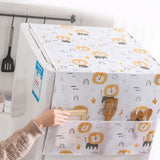 Refrigerator Dust Cover PEVA Home Water and Oil Proofing Refrigerator Cover Towel for Kitchen Lion 130x55cm/51.2x21.7in - 45-Degree Angle