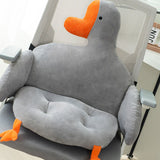 Office Cushion Soft Comfortable Strap Design Goose Shape One Piece Home Cushion for Students Adults Grey 80x40cm / 31.5x15.7in