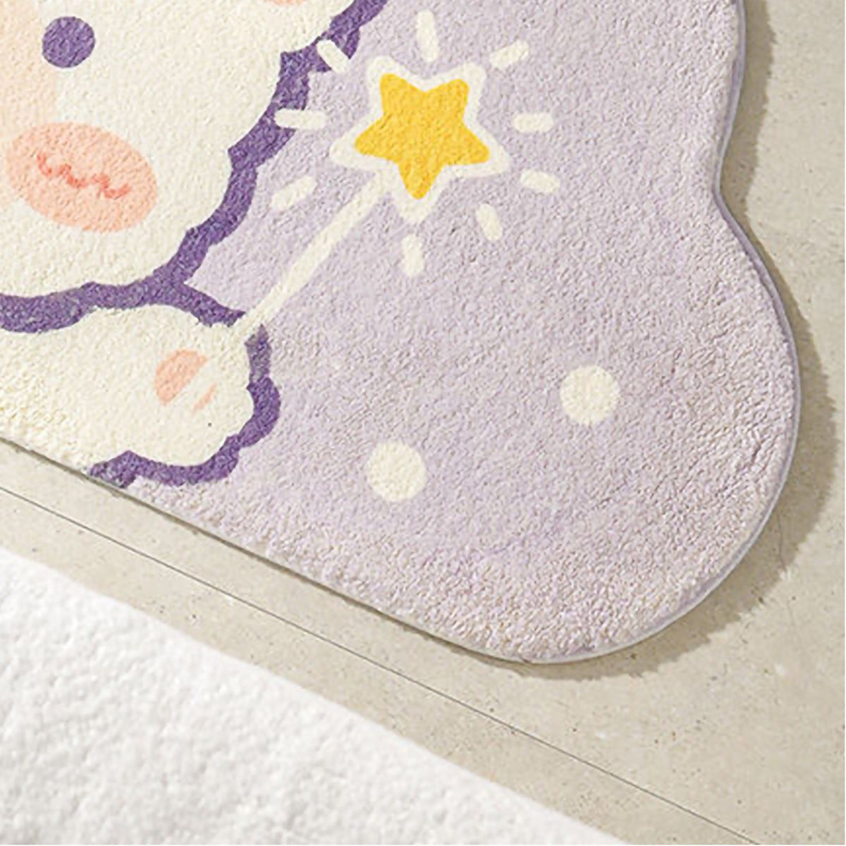 Cute Bathroom Mat Minimalist Water Absorption Skid Resistant Bath Quick Dry Floor Mat for Home Light Up Bear 50X80cm / 19.7x31.5in