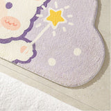 Cute Bathroom Mat Minimalist Water Absorption Skid Resistant Bath Quick Dry Floor Mat for Home Light Up Bear 50X80cm / 19.7x31.5in