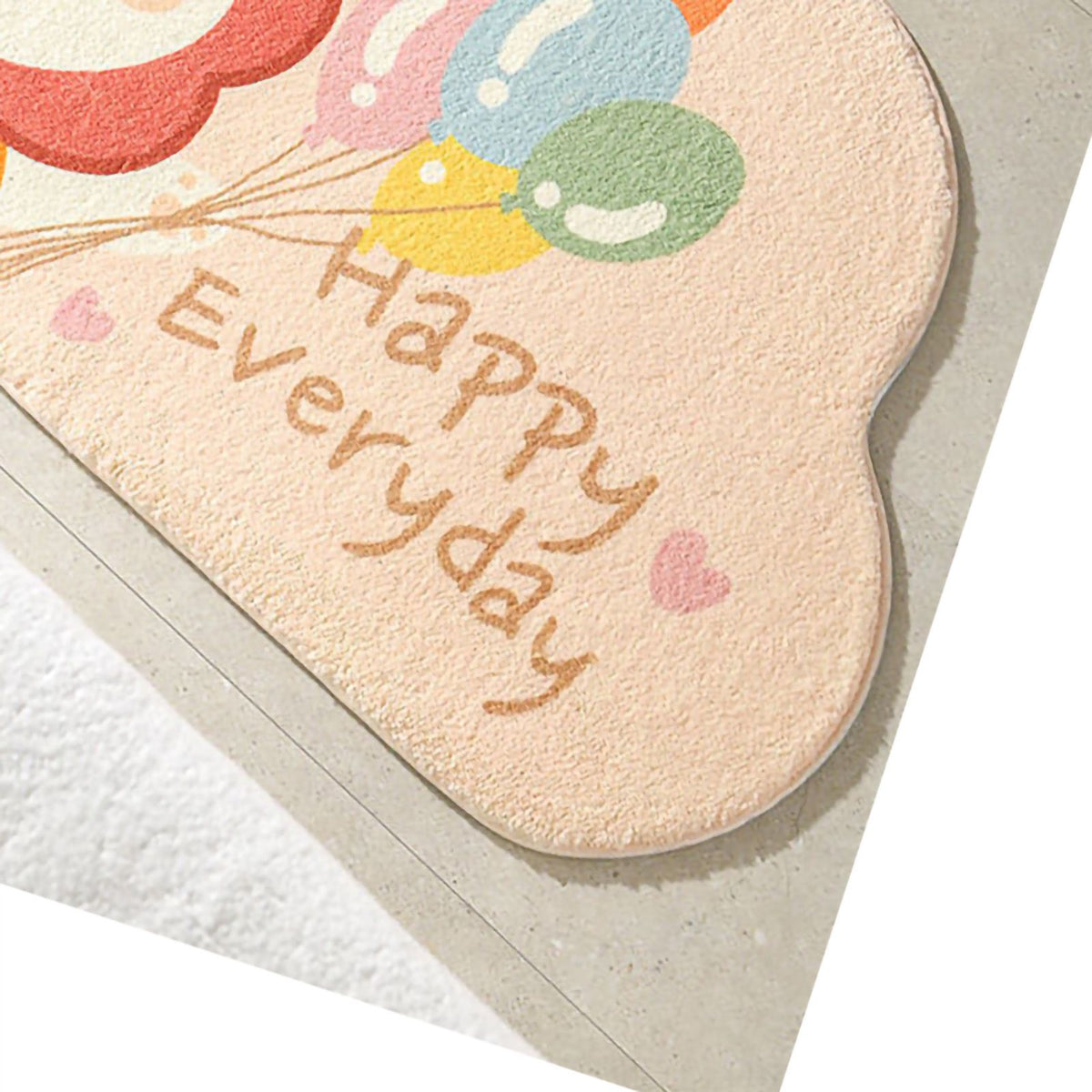 Cute Bathroom Mat Minimalist Water Absorption Skid Resistant Bath Quick Dry Floor Mat for Home Balloon Rabbit 40X60cm / 15.7x23.6in