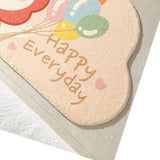 Cute Bathroom Mat Minimalist Water Absorption Skid Resistant Bath Quick Dry Floor Mat for Home Balloon Rabbit 40X60cm / 15.7x23.6in