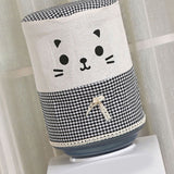Water Dispenser Bucket Cover Reusable Water Dispenser Barrel Dust Cover Cute for Home Office Cat Black Height 34cm/13.39in X Diameter 28cm/11.02in