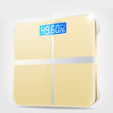 Digital Weight Scale Tempered Glass Smart Accurate Measurement Digital Weight Scale for Home Use Luxury Gold Color 26x26cm / 10.2x10.2in Battery Model