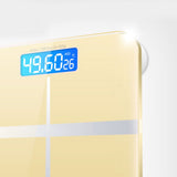 Digital Weight Scale Tempered Glass Smart Accurate Measurement Digital Weight Scale for Home Use Luxury Gold Color 26x26cm / 10.2x10.2in Battery Model - Front View