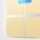 Digital Weight Scale Tempered Glass Smart Accurate Measurement Digital Weight Scale for Home Use Luxury Gold Color 26x26cm / 10.2x10.2in Battery Model