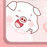 Digital Weight Scale Tempered Glass Smart Accurate Measurement Digital Weight Scale for Home Use Sticker Pink Pig 26x26cm / 10.2x10.2in Battery Model