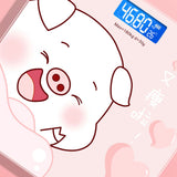 Digital Weight Scale Tempered Glass Smart Accurate Measurement Digital Weight Scale for Home Use Sticker Pink Pig 26x26cm / 10.2x10.2in Battery Model