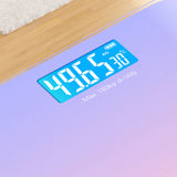 Digital Weight Scale Tempered Glass Smart Accurate Measurement Digital Weight Scale for Home Use LCD Gradient Purple 26x26cm / 10.2x10.2in Battery Model