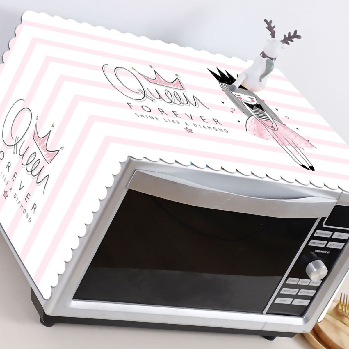 Microwave Cover Cloth Oven Cute Dust Proof Shiled Universal Oil Proof Nordic Style Simple Parts Princess 35x100cm