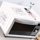 Microwave Cover Cloth Oven Cute Dust Proof Shiled Universal Oil Proof Nordic Style Simple Parts Princess 35x100cm - Top-Down View