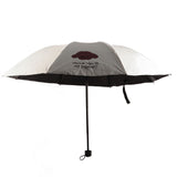 Fashion Korean Version Sun Umbrella UV Isolation Portable Foldable Umbrella Black Vinyl Cute Cartoon Pattern White Dog - Front View