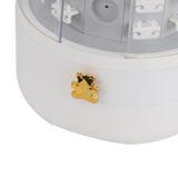 Jewelry Storage Box Table Dustproof Classification Large Capacity Earring Holder Stand for Women Standard Edition White