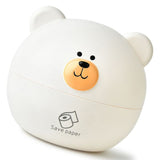 Tissue Holder PP Nordic Bear Shape Multifunctional Tissue Box Home Decoration for Desktop Table Living Room White