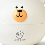 Tissue Holder PP Nordic Bear Shape Multifunctional Tissue Box Home Decoration for Desktop Table Living Room White