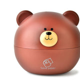 Tissue Holder PP Nordic Bear Shape Multifunctional Tissue Box Home Decoration for Desktop Table Living Room Brown - Side View