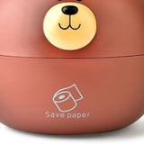 Tissue Holder PP Nordic Bear Shape Multifunctional Tissue Box Home Decoration for Desktop Table Living Room Brown