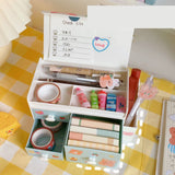 Desktop Storage Box Drawer Design Large Capacity Decorative Simple Dust Cover Skincare Storage Box Pink with Stickers