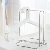 Clothes Hanger Holder Stainless Steel Hanger Storage Rack Sturdy Hanger Stacker for Bedroom Balcony Stainless Steel Color