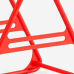 Hanger Storage Rack PP Triangular Rounded Design Shelf Multifunctional Organizer Red