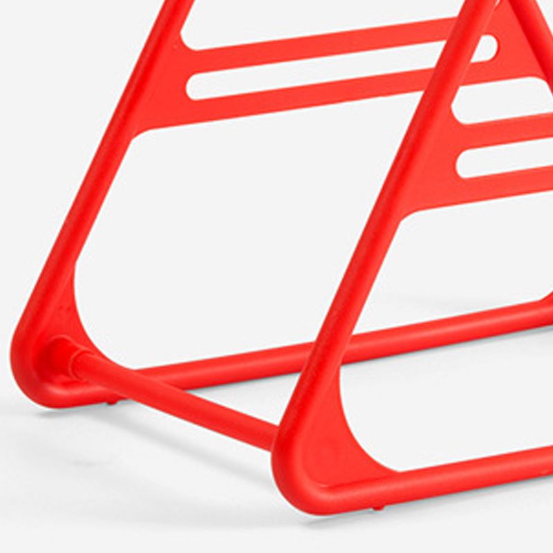 Hanger Storage Rack PP Triangular Rounded Design Shelf Multifunctional Organizer Red