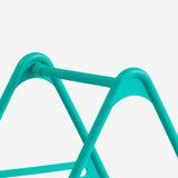 Hanger Storage Rack PP Triangular Rounded Design Shelf Multifunctional Organizer Green - Side View