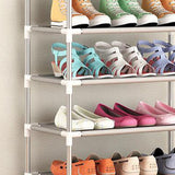 Multi Layer Shoe Rack Plastic Stackable Breathable Strong Compression Capability Shoe Storage Rack for Student Dormitory 5 Layers