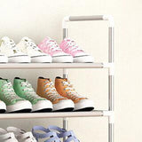 Multi Layer Shoe Rack Plastic Stackable Breathable Strong Compression Capability Shoe Storage Rack for Student Dormitory 5 Layers - 45-Degree Angle