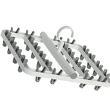 Drying Rack Foldable Matrix Hanging Point 24 Clips Household Drying Rack for Socks Underwear Panties White Grey