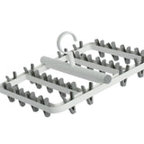 Drying Rack Foldable Matrix Hanging Point 24 Clips Household Drying Rack for Socks Underwear Panties White Grey - Side View