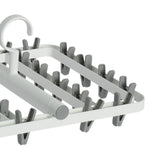 Drying Rack Foldable Matrix Hanging Point 24 Clips Household Drying Rack for Socks Underwear Panties White Grey