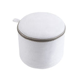Underwear Wash Bag Bracket Mesh Zipper Underwear Bra Laundry Bag for Machine Washing White Fabric Grey Zipper