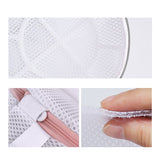Underwear Wash Bag Bracket Mesh Zipper Underwear Bra Laundry Bag for Machine Washing White Fabric Dusty Pink Zipper