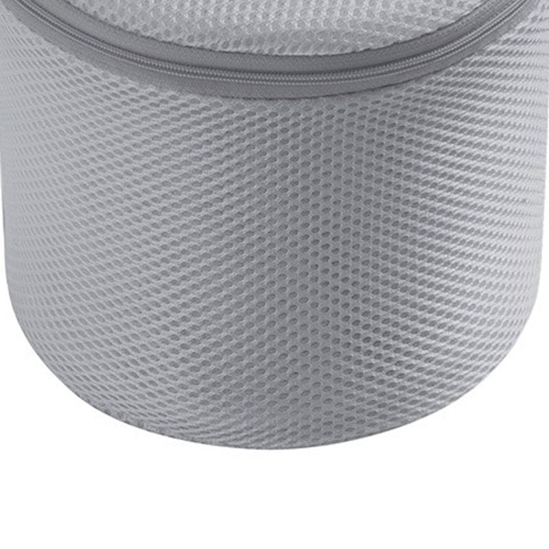 Underwear Wash Bag Bracket Mesh Zipper Underwear Bra Laundry Bag for Machine Washing Grey Fabric Grey Zipper