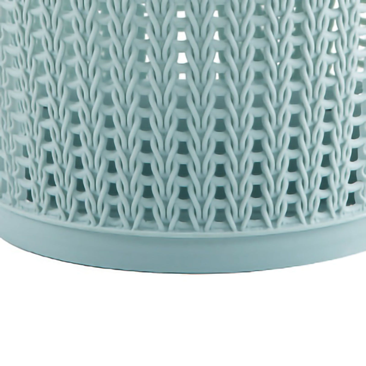 Pulling Bag Trash Can Imitation Rattan Round Plastic Garbage Bin Home Coverless Trash Storage Basket Blue L