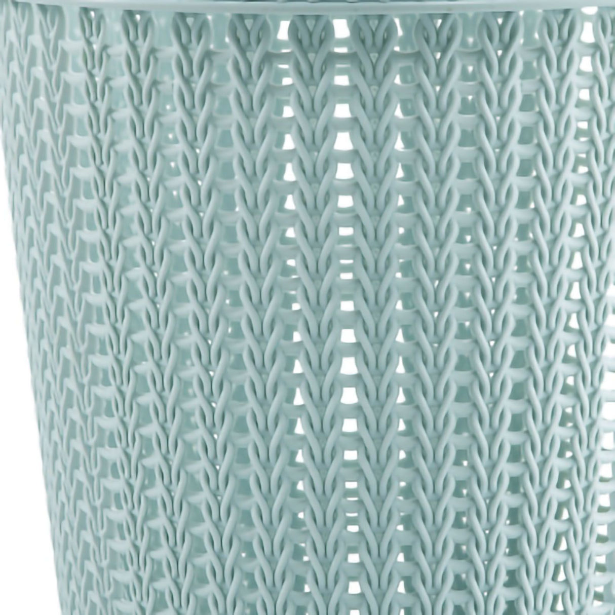 Pulling Bag Trash Can Imitation Rattan Round Plastic Garbage Bin Home Coverless Trash Storage Basket Blue L