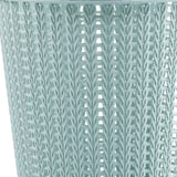 Pulling Bag Trash Can Imitation Rattan Round Plastic Garbage Bin Home Coverless Trash Storage Basket Blue L