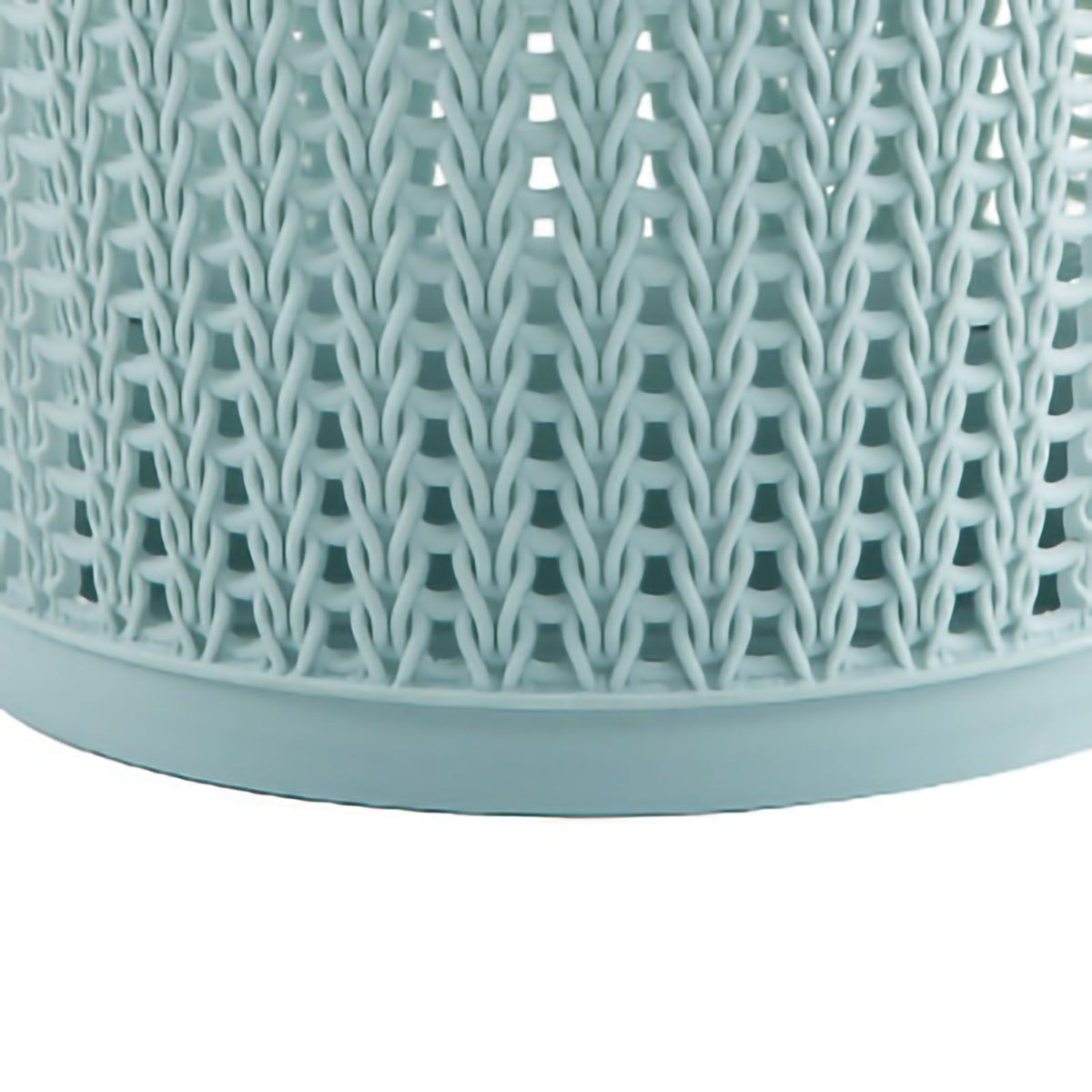 Pulling Bag Trash Can Imitation Rattan Round Plastic Garbage Bin Home Coverless Trash Storage Basket Blue S