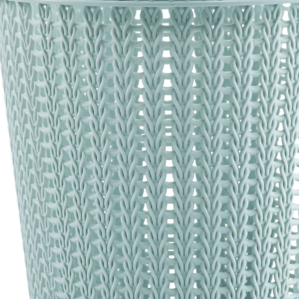 Pulling Bag Trash Can Imitation Rattan Round Plastic Garbage Bin Home Coverless Trash Storage Basket Blue S