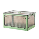 Clothes Storage Box Clear Transparent 4 Way Opening Bottom Pulley Design Plastic PET Storage Container for Home Brown Green Large 51.5x36x30
