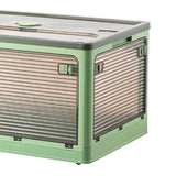 Clothes Storage Box Clear Transparent 4 Way Opening Bottom Pulley Design Plastic PET Storage Container for Home Brown Green Large 51.5x36x30