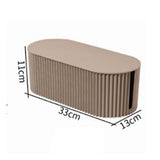 Cable Organizer Box Large Capacity Durable ABS Detachable Cover Insulated Cord Management Box for PC TV Appliances Light Coffee Small Size