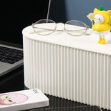 Cable Organizer Box Large Capacity Durable ABS Detachable Cover Insulated Cord Management Box for PC TV Appliances White Large Size - Front View