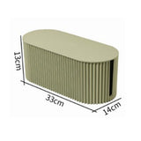 Cable Organizer Box Large Capacity Durable ABS Detachable Cover Insulated Cord Management Box for PC TV Appliances Greyish Green Large Size - Rear View